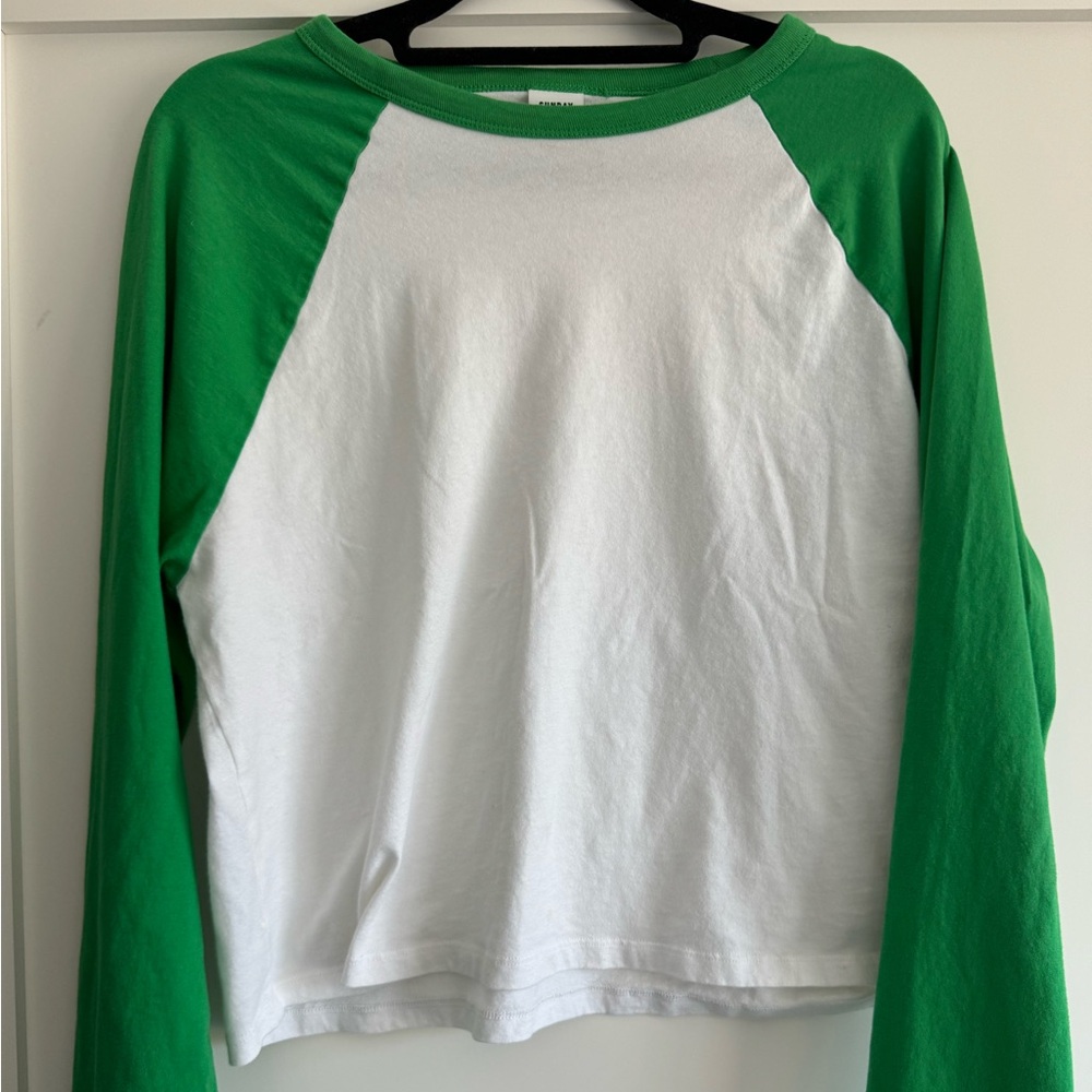 Aritzia Sunday Best Green Baseball Tee